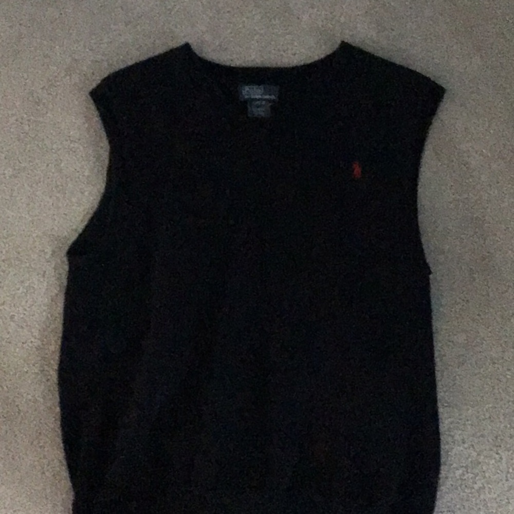 navy polo vest for boys